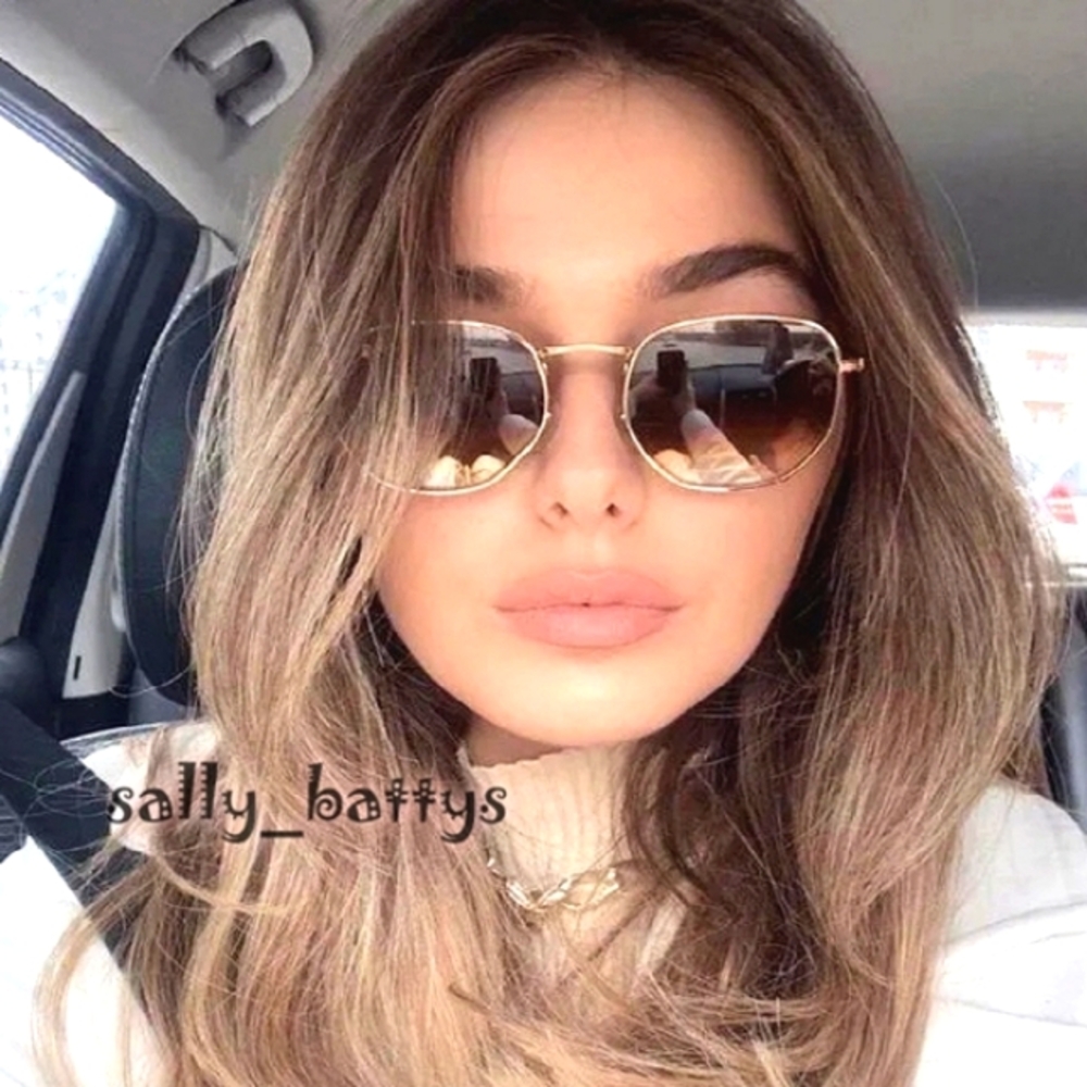 RayBan (Store Display) Hexagonal Gradient Brown RB3548